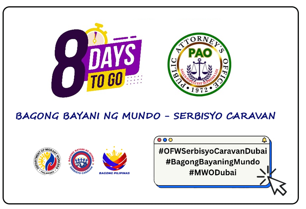 8 𝐃𝐚𝐲𝐬 𝐭𝐨 𝐠𝐨! 𝐓𝐡𝐞 𝐁𝐚𝐠𝐨𝐧𝐠 𝐁𝐚𝐲𝐚𝐧𝐢 𝐧𝐠 𝐌𝐮𝐧𝐝𝐨 – 𝐎𝐅𝐖 𝐒𝐞𝐫𝐛𝐢𝐬𝐲𝐨 𝐂𝐚𝐫𝐚𝐯𝐚𝐧