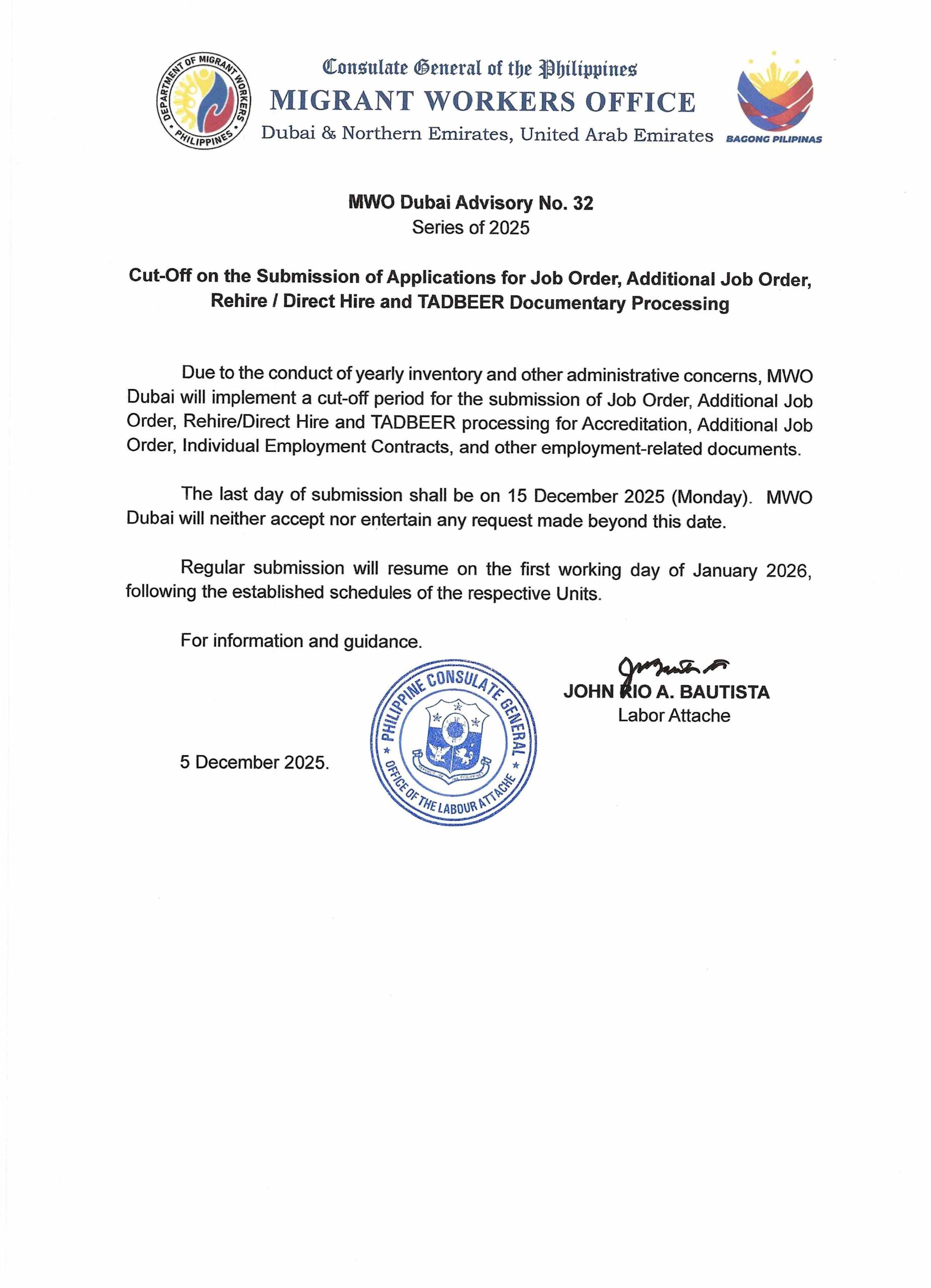 𝐌𝐖𝐎 𝐃𝐮𝐛𝐚𝐢 𝐀𝐝𝐯𝐢𝐬𝐨𝐫𝐲 𝐍𝐨. 𝟑𝟐, 𝐒𝐞𝐫𝐢𝐞𝐬 𝐨𝐟 𝟐𝟎𝟐𝟓