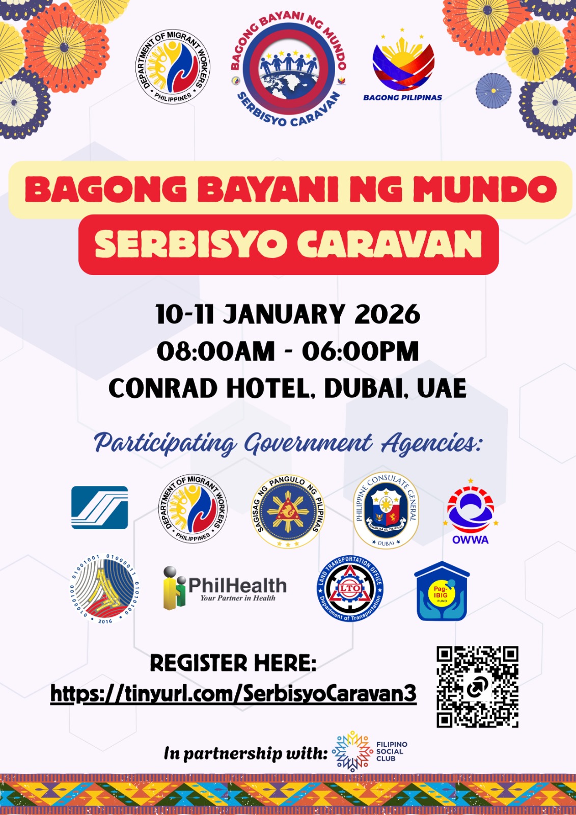 𝐌𝐖𝐎 𝐃𝐔𝐁𝐀𝐈 𝐀𝐃𝐕𝐈𝐒𝐎𝐑𝐘 𝐍𝐎.𝟏-𝐀, 𝐒𝐄𝐑𝐈𝐄𝐒 𝐎𝐅 𝟐𝟎𝟐𝟔; 𝐅𝐈𝐍𝐀𝐋 𝐋𝐈𝐒𝐓 𝐎𝐅 𝐀𝐆𝐄𝐍𝐂𝐈𝐄𝐒 𝐏𝐀𝐑𝐓𝐈𝐂𝐈𝐏𝐀𝐓𝐈𝐍𝐆 𝐈𝐍 𝐓𝐇𝐄 𝐁𝐀𝐘𝐀𝐍𝐈 𝐍𝐆 𝐌𝐔𝐍𝐃𝐎: 𝐎𝐅𝐖 𝐒𝐄𝐑𝐁𝐈𝐒𝐘𝐎 𝐂𝐀𝐑𝐀𝐕𝐀𝐍, 𝐋𝐄𝐆 𝟑, 𝐃𝐔𝐁𝐀𝐈, 𝐔𝐀𝐄