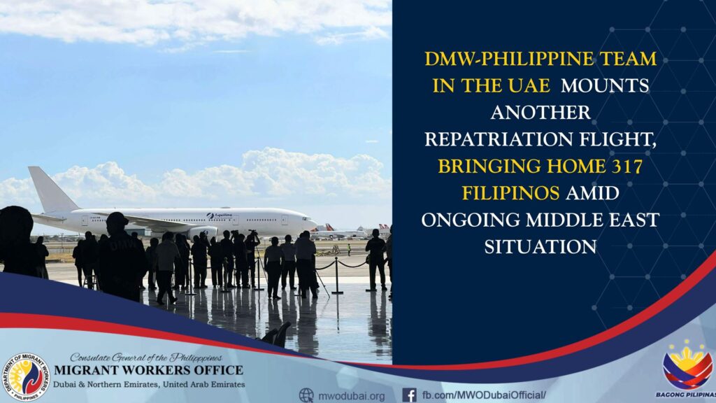 𝐃𝐌𝐖-𝐏𝐇𝐈𝐋𝐈𝐏𝐏𝐈𝐍𝐄 𝐓𝐄𝐀𝐌 𝐈𝐍 𝐓𝐇𝐄 𝐔𝐀𝐄 𝐌𝐎𝐔𝐍𝐓𝐒 𝐀𝐍𝐎𝐓𝐇𝐄𝐑 𝐑𝐄𝐏𝐀𝐓𝐑𝐈𝐀𝐓𝐈𝐎𝐍 𝐅𝐋𝐈𝐆𝐇𝐓, 𝐁𝐑𝐈𝐍𝐆𝐈𝐍𝐆 𝐇𝐎𝐌𝐄 𝟑𝟏𝟕 𝐅𝐈𝐋𝐈𝐏𝐈𝐍𝐎𝐒 𝐀𝐌𝐈𝐃 𝐎𝐍𝐆𝐎𝐈𝐍𝐆 𝐌𝐈𝐃𝐃𝐋𝐄 𝐄𝐀𝐒𝐓 𝐒𝐈𝐓𝐔𝐀𝐓𝐈𝐎𝐍