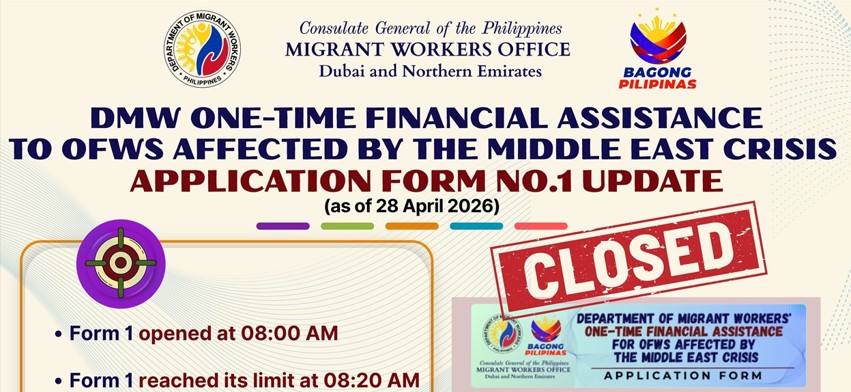 𝐃𝐌𝐖 𝐎𝐍𝐄-𝐓𝐈𝐌𝐄 𝐅𝐈𝐍𝐀𝐍𝐂𝐈𝐀𝐋 𝐀𝐒𝐒𝐈𝐒𝐓𝐀𝐍𝐂𝐄 𝐓𝐎 𝐎𝐅𝐖𝐒 𝐀𝐅𝐅𝐄𝐂𝐓𝐄𝐃 𝐁𝐘 𝐓𝐇𝐄 𝐌𝐈𝐃𝐃𝐋𝐄 𝐄𝐀𝐒𝐓 𝐂𝐑𝐈𝐒𝐈𝐒 𝐀𝐏𝐏𝐋𝐈𝐂𝐀𝐓𝐈𝐎𝐍 𝐅𝐎𝐑𝐌 𝐍𝐎.𝟏 𝐔𝐏𝐃𝐀𝐓𝐄: 𝐂𝐋𝐎𝐒𝐄𝐃