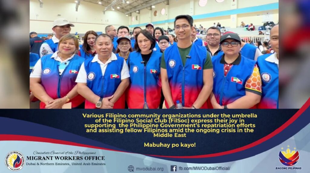 𝐕𝐚𝐫𝐢𝐨𝐮𝐬 𝐅𝐢𝐥𝐢𝐩𝐢𝐧𝐨 𝐜𝐨𝐦𝐦𝐮𝐧𝐢𝐭𝐲 𝐨𝐫𝐠𝐚𝐧𝐢𝐳𝐚𝐭𝐢𝐨𝐧𝐬 𝐮𝐧𝐝𝐞𝐫 𝐭𝐡𝐞 𝐮𝐦𝐛𝐫𝐞𝐥𝐥𝐚 𝐨𝐟 𝐭𝐡𝐞 𝐅𝐢𝐥𝐢𝐩𝐢𝐧𝐨 𝐒𝐨𝐜𝐢𝐚𝐥 𝐂𝐥𝐮𝐛 (𝐅𝐢𝐥𝐒𝐨𝐜) 𝐞𝐱𝐩𝐫𝐞𝐬𝐬 𝐭𝐡𝐞𝐢𝐫 𝐣𝐨𝐲 𝐢𝐧 𝐬𝐮𝐩𝐩𝐨𝐫𝐭𝐢𝐧𝐠 𝐭𝐡𝐞 𝐏𝐡𝐢𝐥𝐢𝐩𝐩𝐢𝐧𝐞 𝐆𝐨𝐯𝐞𝐫𝐧𝐦𝐞𝐧𝐭’𝐬 𝐫𝐞𝐩𝐚𝐭𝐫𝐢𝐚𝐭𝐢𝐨𝐧 𝐞𝐟𝐟𝐨𝐫𝐭𝐬 𝐚𝐧𝐝 𝐚𝐬𝐬𝐢𝐬𝐭𝐢𝐧𝐠 𝐟𝐞𝐥𝐥𝐨𝐰 𝐅𝐢𝐥𝐢𝐩𝐢𝐧𝐨𝐬 𝐚𝐦𝐢𝐝 𝐭𝐡𝐞 𝐨𝐧𝐠𝐨𝐢𝐧𝐠 𝐜𝐫𝐢𝐬𝐢𝐬 𝐢𝐧 𝐭𝐡𝐞 𝐌𝐢𝐝𝐝𝐥𝐞 𝐄𝐚𝐬𝐭